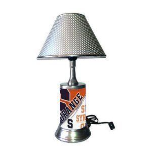 Syracuse lamp with chrome finish shade, NCAA